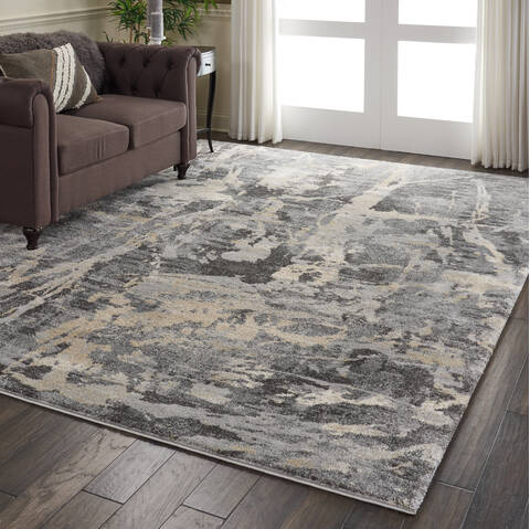 Nourison Fusion Grey 710 X 106 Area Rug 805-113079 Image 6
