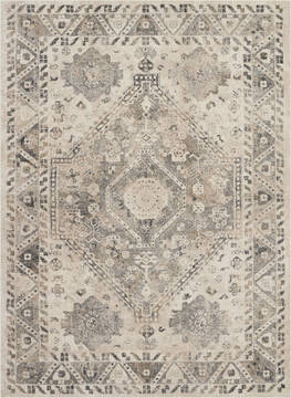 Nourison Fusion Beige Rectangle 8x10 ft Polypropylene Carpet 113089