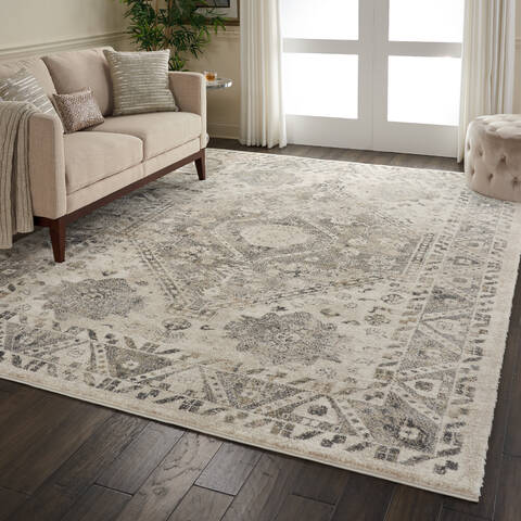 Nourison Fusion Beige 96 X 130 Area Rug 805-113091 Image 6