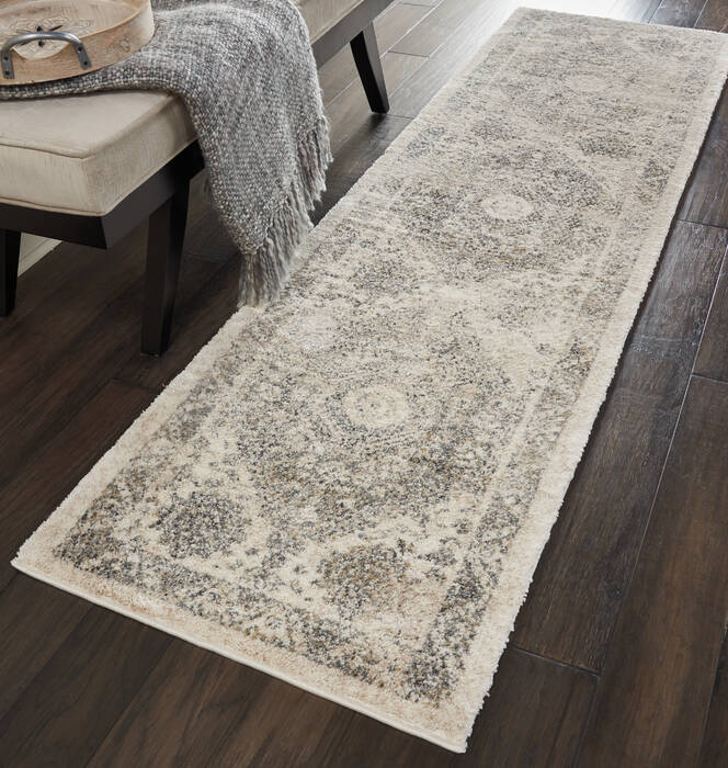 Nourison Fusion Beige Runner 22 X 76 Area Rug 805-113095 Image 3