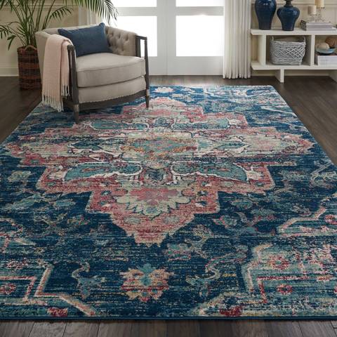 Nourison FUSION Blue 710 X 106 Area Rug 805-113104 Image 3