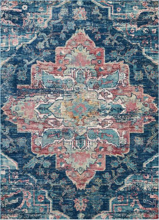 Nourison FUSION Blue 96 X 130 Area Rug 805-113106 Image 0
