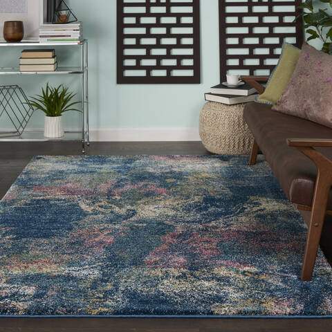 Nourison Fusion Blue 53 X 73 Area Rug 805-113132 Image 3