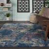 Nourison Fusion Blue 53 X 73 Area Rug  805-113132 Thumb 3