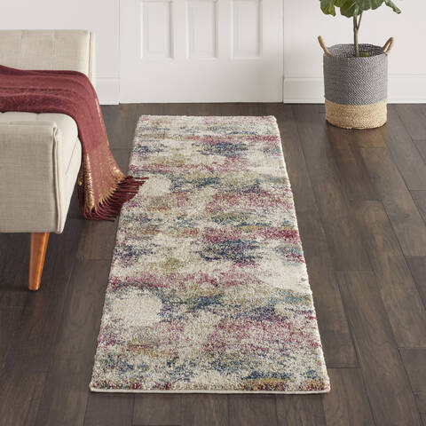 Nourison Fusion Beige Runner 22 X 76 Area Rug 805-113140 Image 3