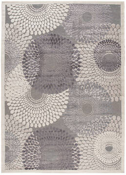 Nourison Graphic Illusions Grey Rectangle 9x12 ft Polypropylene Carpet 113141