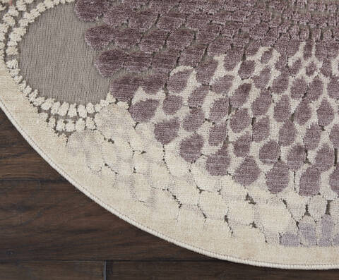 Nourison Graphic Illusions Grey Round 40 X 40 Area Rug 805-113142 Image 1