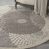 Nourison Graphic Illusions Grey Round 40 X 40 Area Rug  805-113142 Thumb 4