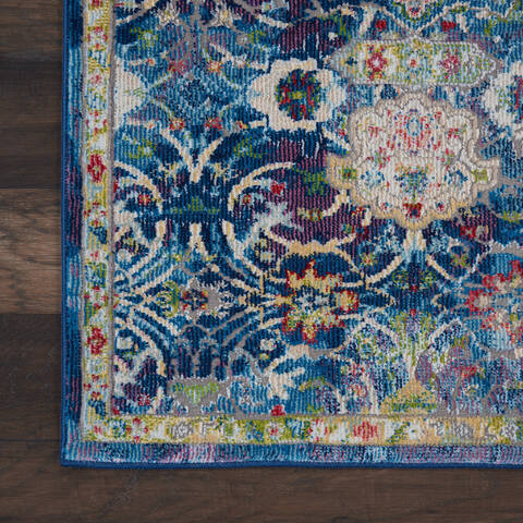 Nourison Global Vintage Blue Runner 20 X 60 Area Rug 805-113159 Image 1