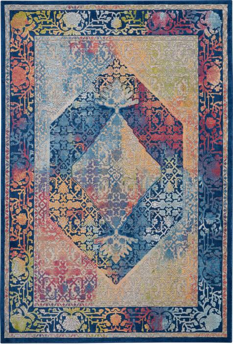 Nourison Global Vintage Blue 40 X 60 Area Rug 805-113170 Image 0