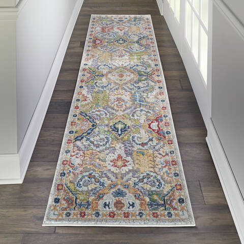 Nourison Global Vintage Grey Runner 20 X 60 Area Rug 805-113247 Image 3
