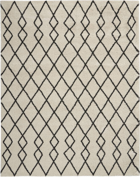 Nourison Geometric Shag Beige 810 X 120 Area Rug 805-113278 Image 0