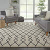 Nourison Geometric Shag Beige 810 X 120 Area Rug  805-113278 Thumb 3