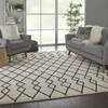 Nourison Geometric Shag Beige 810 X 120 Area Rug  805-113278 Thumb 5