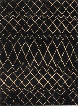 Nourison Grafix Black Rectangle 5x7 ft Polypropylene Carpet 113294