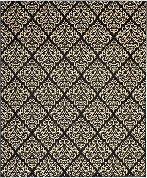 Nourison Grafix Black Rectangle 8x10 ft Polypropylene Carpet 113301