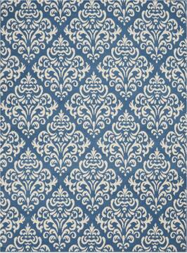 Nourison Grafix Blue Rectangle 5x7 ft Polypropylene Carpet 113304