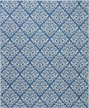 Nourison Grafix Blue Rectangle 8x10 ft Polypropylene Carpet 113305