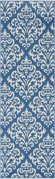 Nourison Grafix Blue Runner 6 to 9 ft Polypropylene Carpet 113308