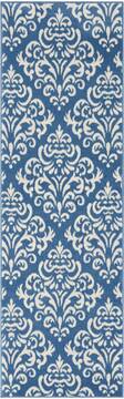 Nourison Grafix Blue Runner 2'3" X 7'6" Area Rug  805-113308