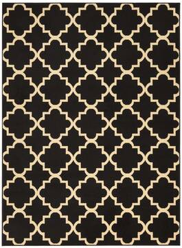 Nourison Grafix Black Rectangle 5x7 ft Polypropylene Carpet 113310