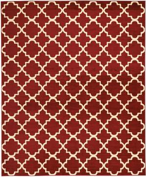 Nourison Grafix Red Rectangle 8x10 ft Polypropylene Carpet 113315