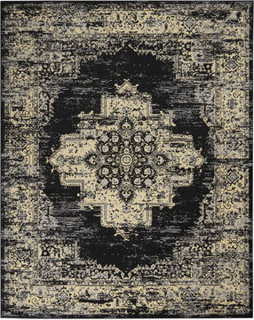 Nourison Grafix Black Rectangle 8x10 ft Polypropylene Carpet 113318
