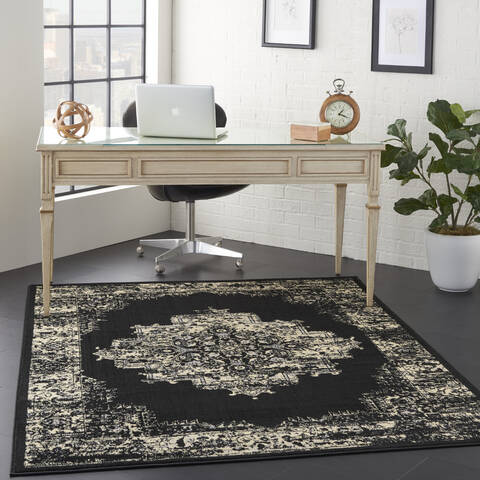 Nourison Grafix Black 53 X 73 Area Rug 805-113319 Image 6