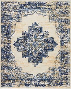 Nourison Grafix White Rectangle 8x10 ft Polypropylene Carpet 113325