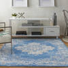 Nourison Grafix Blue 53 X 73 Area Rug  805-113326 Thumb 3