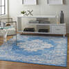 Nourison Grafix Blue 53 X 73 Area Rug  805-113326 Thumb 5