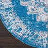 Nourison Grafix Blue Round 53 X 53 Area Rug 805-113329 Thumb 1