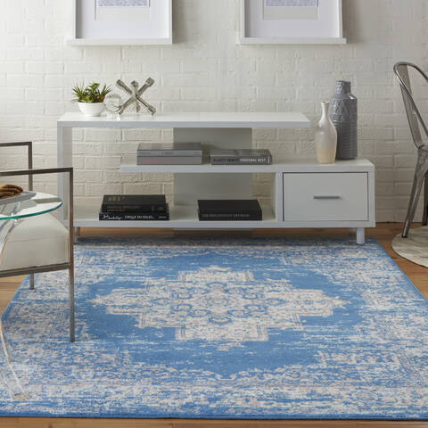 Nourison Grafix Blue 60 X 90 Area Rug 805-113330 Image 3
