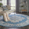 Nourison Grafix Blue Round 80 X 80 Area Rug  805-113332 Thumb 3