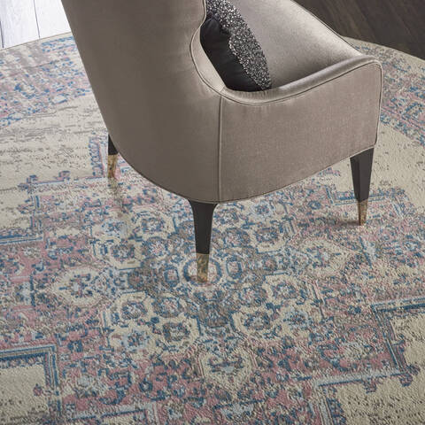 Nourison Grafix Beige Round 80 X 80 Area Rug 805-113333 Image 4