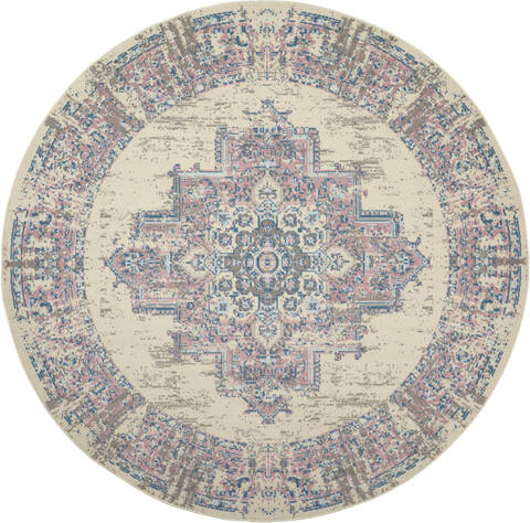 Nourison Grafix Beige Round 80 X 80 Area Rug 805-113333 Image 0