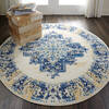 Nourison Grafix White Round 53 X 53 Area Rug 805-113339 Thumb 3