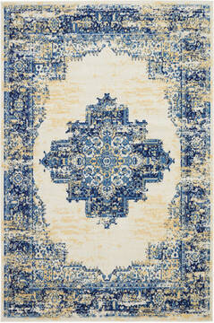Nourison Grafix White Rectangle 6x9 ft Polypropylene Carpet 113340