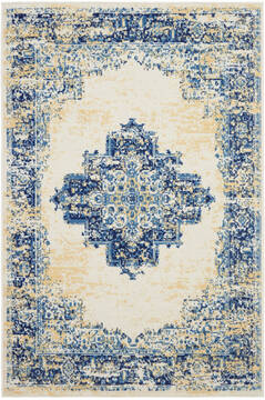Nourison Grafix White Rectangle 4x6 ft Polypropylene Carpet 113341