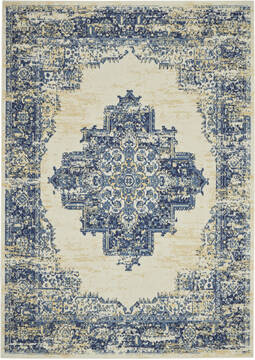 Nourison Grafix White Rectangle 8x11 ft Polypropylene Carpet 113342