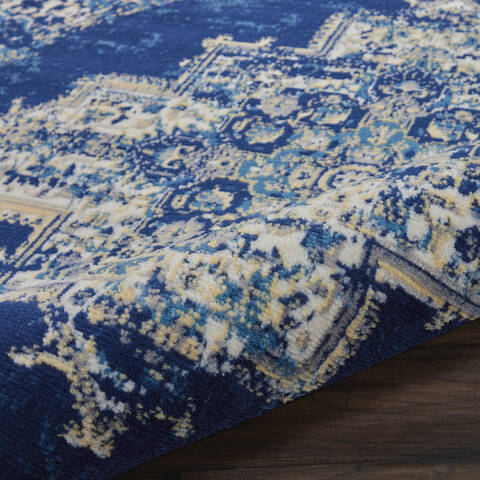 Nourison Grafix Blue Round 53 X 53 Area Rug 805-113345 Image 2