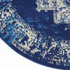Nourison Grafix Blue Round 53 X 53 Area Rug 805-113345 Thumb 5