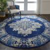 Nourison Grafix Blue Round 80 X 80 Area Rug  805-113346 Thumb 3