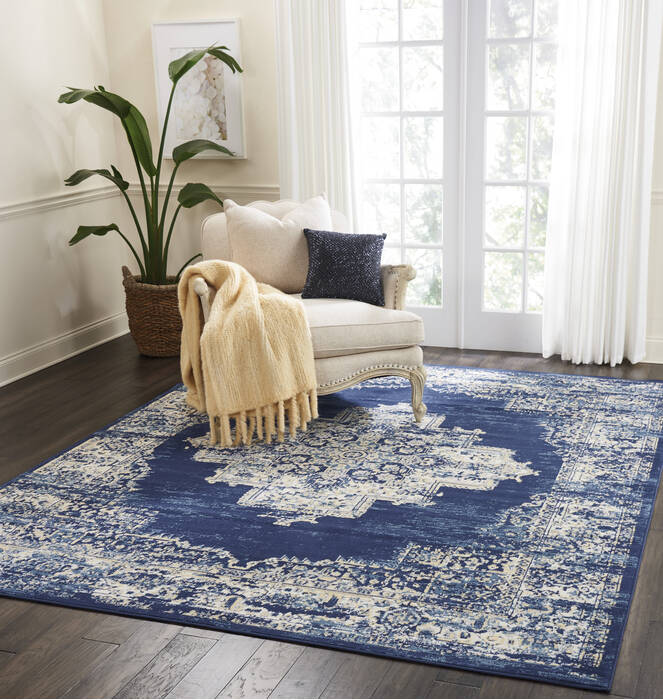 Nourison Grafix Blue 86 X 120 Area Rug 805-113347 Image 3