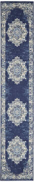 Nourison Grafix Blue Runner 2'3" X 10'0" Area Rug  805-113349