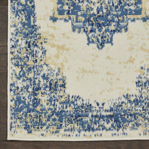 Nourison Grafix White Runner 23 X 120 Area Rug 805-113350 Image 1