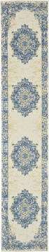 Nourison Grafix White Runner 10 to 12 ft Polypropylene Carpet 113350