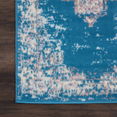 Nourison Grafix Blue Runner 22 X 76 Area Rug 805-113352 Image 1