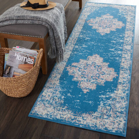 Nourison Grafix Blue Runner 22 X 76 Area Rug 805-113352 Image 3