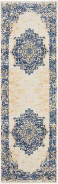 Nourison Grafix White Runner 6 to 9 ft Polypropylene Carpet 113354